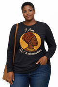 Ancestors black / long sleeve T shirt / model 061