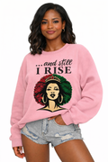 I Rise pink / oversized long sleeve / model 051